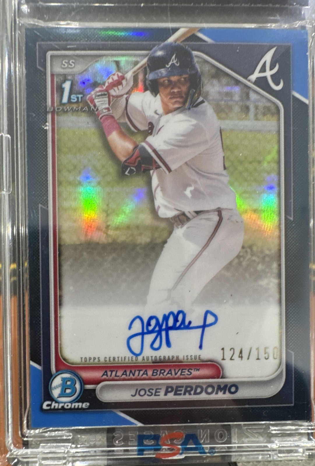 2024 Bowman Chrome - Prospect Auto Jose Perdomo #CPA-JP Blue Refractor /150