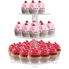 Cupcake Stand, 3 Tier Cupcake Stand for 24 Cupcakes, Cupcake Tower Stand, Acr...