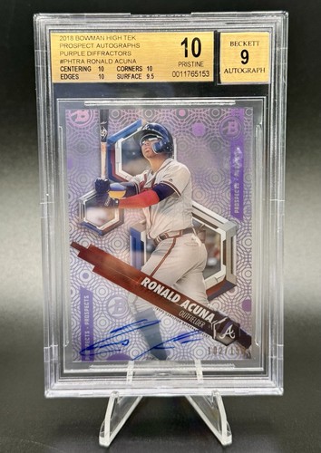 Ronald Acuna [Autograph] #RA 2018 Bowman High Tek card