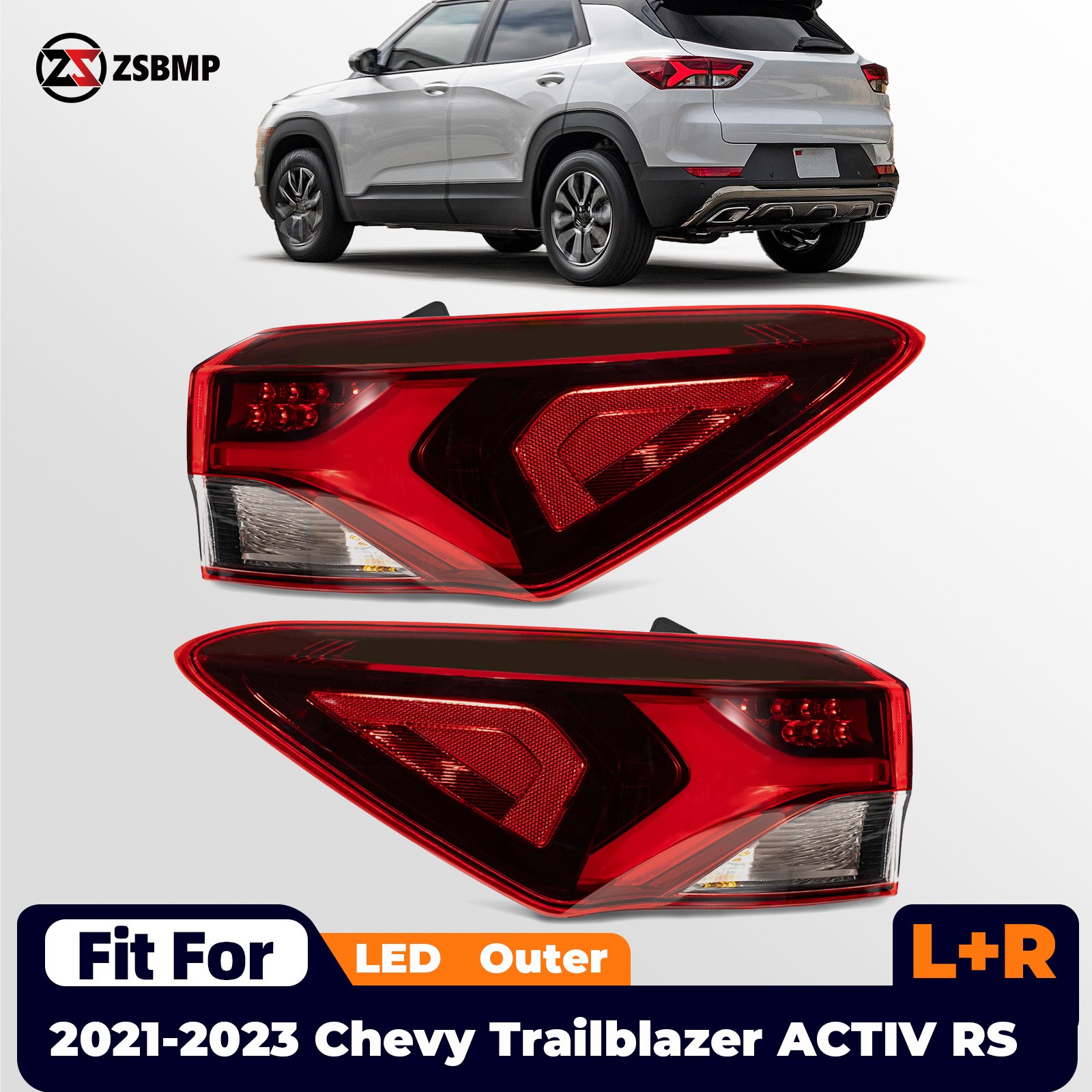 For 2021-2023 Chevy Trailblazer ACTIV RS Outer LED Pair Tail Light Lamp