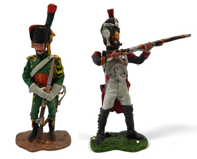 Lot de 2 Soldats de Plomb Empire Napoléon 1/32 60mm - LS34 - Photo 1/3