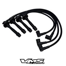 Vms 92-95 Civic D15 D16 Sohc 10.2mm Racing Spark Plug Wires Cables Set Black