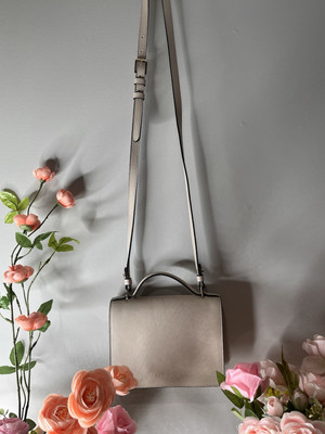 *New* Coccinelle Cream Women s Leather Handbag Size S 
