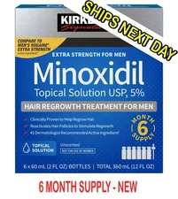 Kirkland Minoxidil 5% Hair Regrowth /Xtra Strength  6 Month Supply-EXP-MAR-2027