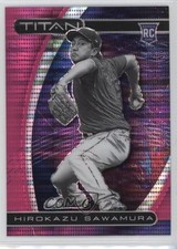 2021 Panini Chronicles Titan Pink Pulsar Prizm Hirokazu Sawamura #23 13sf