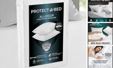 AllerZip 20" x 26" Pillow Protectors Set of 2 , Bed Bug and Standard White