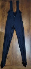 Vintage Adult Large Cycling Bibtights Italy 28" 15" (8/10) Thermal Black