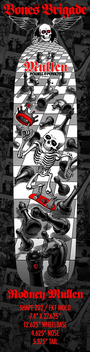 (PRE-ORDER) BONES BRIGADE SERIES 17 RODNEY MULLEN SKATEBOARD DECK - 7.4"