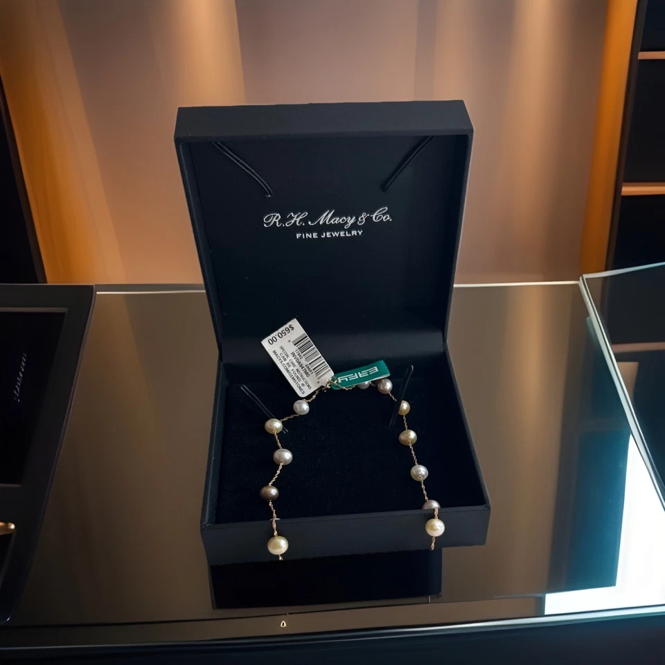 Collar EFFY Multicolor Cultivado FW Perla (5-1/2mm) 18" Oro Rosa 14k Foto 2 de 4