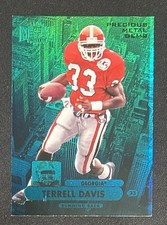 2013 Fleer Retro Football Terrell Davis Teal Precious Metal Gems PMG /50 HOF