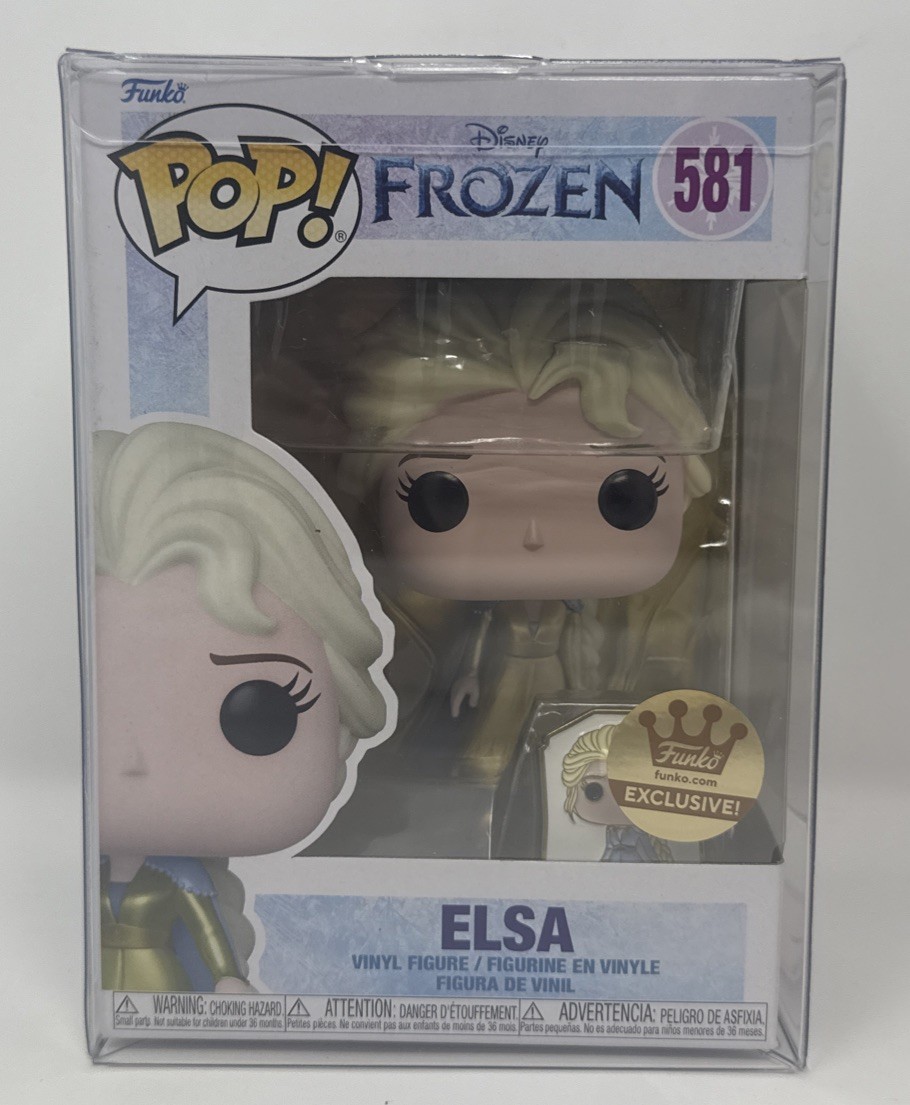 Funko Pop! Disney Frozen #581 - Elsa Gold con Pin y Protector