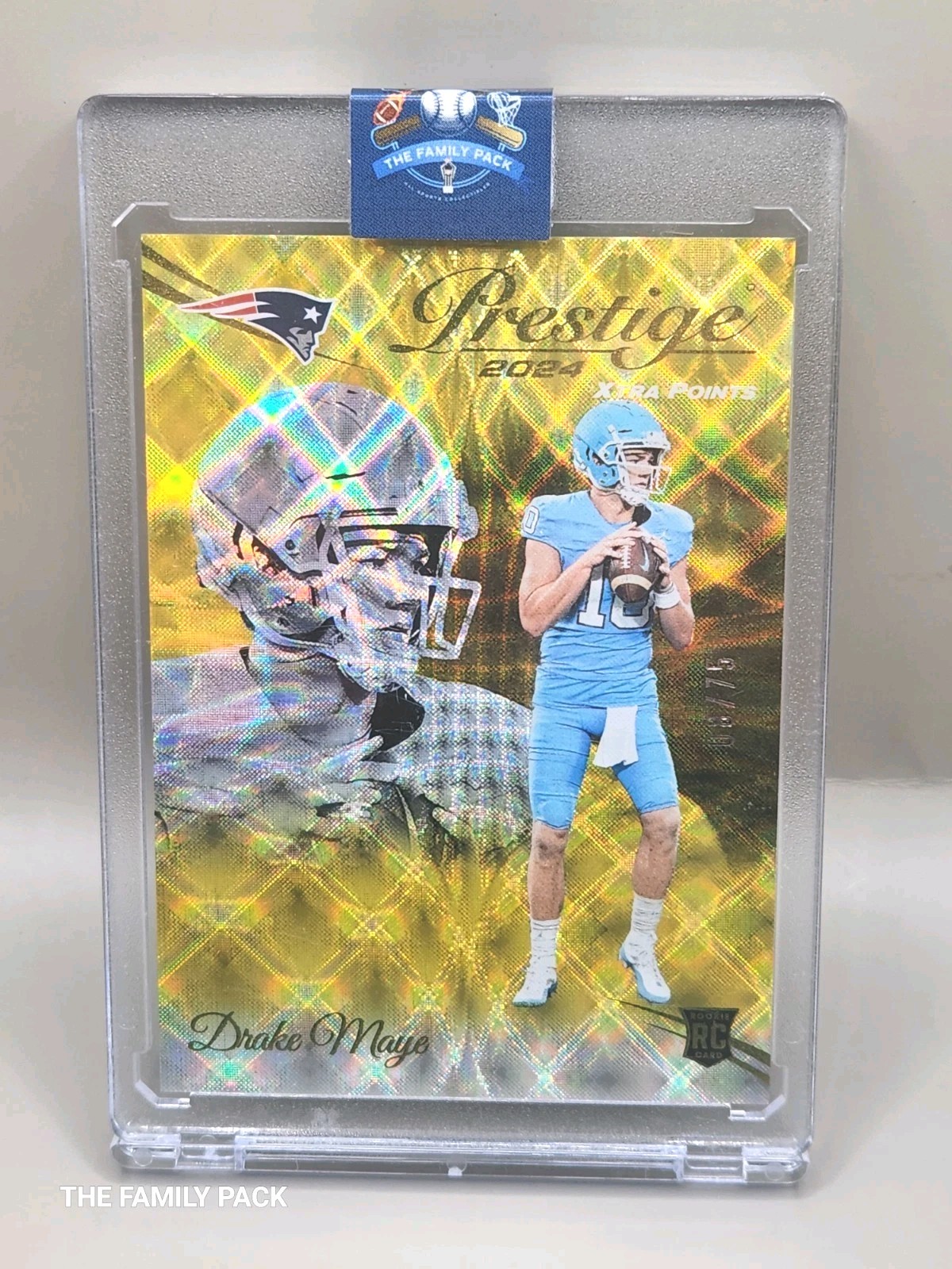 2024 Panini Prestige - Drake Maye #304 Xtra Points Premium Gold /75 Patriots