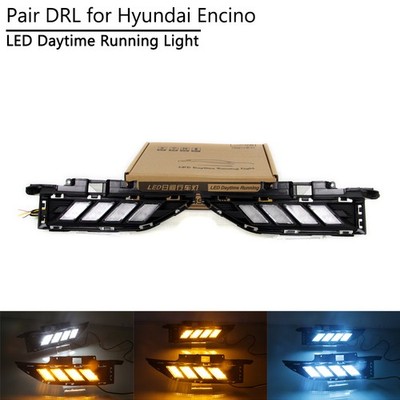 For Hyundai Kona 2018-2021 Daytime Running Light 3 Color LED Lamp w/ Turn Signal