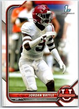 #66 Jordan Battle, Alabama Crimson Tide - 1st Bowman 2021-22 Bowman University