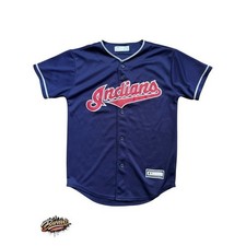MLB Cleveland Indians Francisco Lindor 12 Youth Jersey Navy Blue Medium 10-12