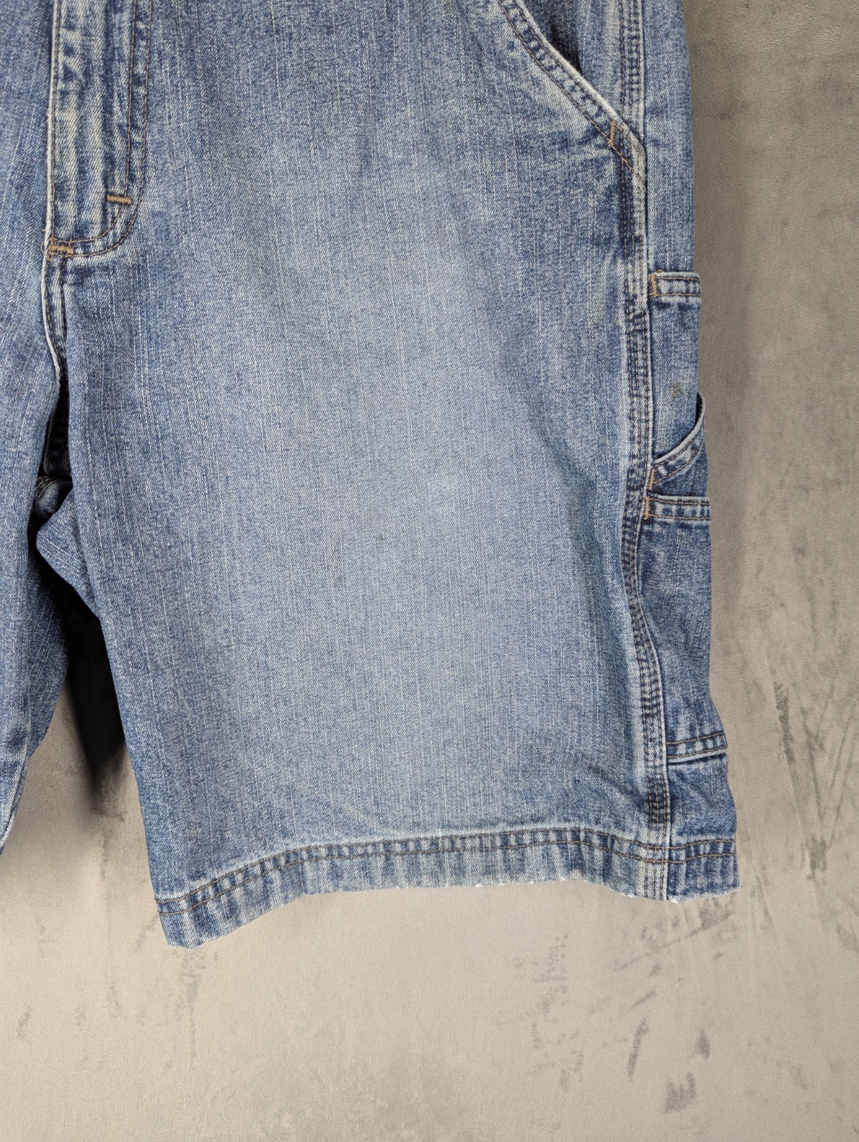 Wrangler Carpenter Denim Shorts Men’s W35 Baggy Workwear Cotton Pockets USA image 6
