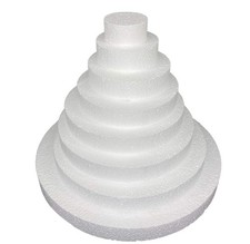 Foam Circle Discs for Arts  Crafts and DIY 3x3x1 3x3x1 Inch, 12-Pack, white