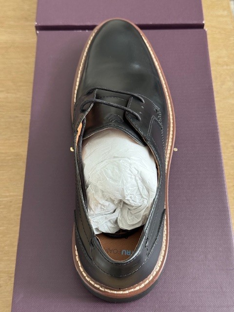 NEW Johnston & Murphy Hodges Leather Plain Toe Oxfords Black Full Grain (9M)