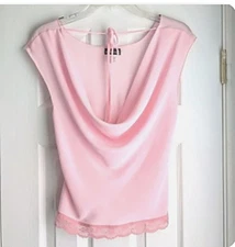 Y2K Vintage pink sheer Wet Seal top Size Medium 