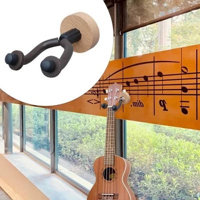 Horme de Guitare Mural de Guitare, Support de Guitare En Bois de Support - Photo 1/4