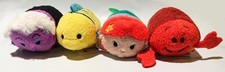 Disney Little Mermaid Tsum Tsum Plush Set 4 Mini 3.5  Stuffed Toys NWT