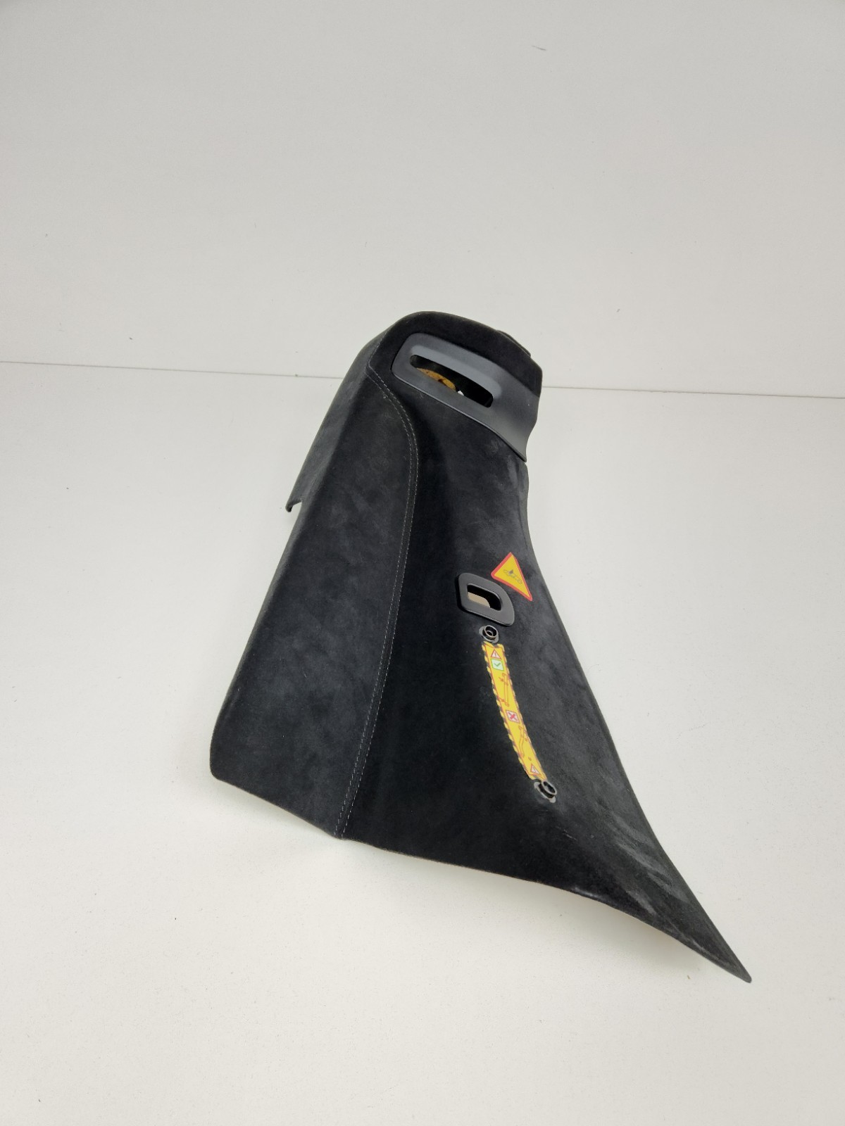 2015-2017 MCLAREN 675LT LEFT SIDE INTERIOR B PILLAR SEATBELT PANEL ALCANTARA OEM