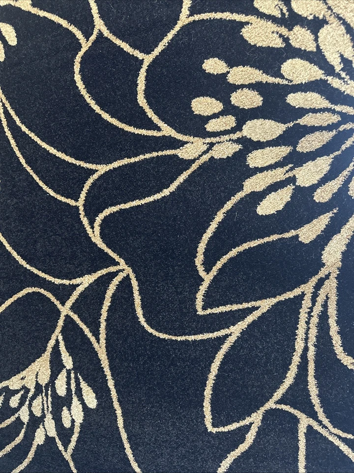 5x8 Area Rug  Very Heavy Pile Browns Tan floral - Image 2 of 3