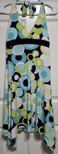 Vintage Y2K Forever 21 (XXI Tag) Y2K Retro Geometric Halter Dress Size L