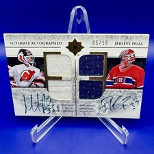 PATRICK ROY MARTIN BRODEUR 2009-10 Ultimate Autograph Jersey Dual AUTO /10 🔥🔥