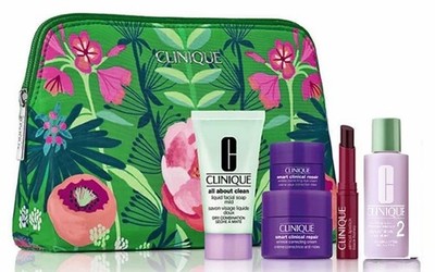 CLINIQUE 6 Pcs Gift Set Smart Wrinkle Cream & Eye Black Honey Lipstick Lotion 2