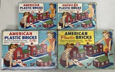 Elgo American Plastic Bricks Set nos. 71X2 60/1-60/2 W/Plans Windows Roofs Plus
