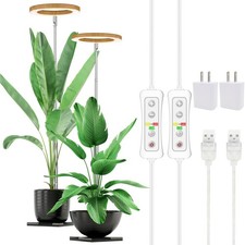 Yadoker LED Grow Light Full Spectrum for Indoor Plants, Adjustable, Timer, 5V Sa