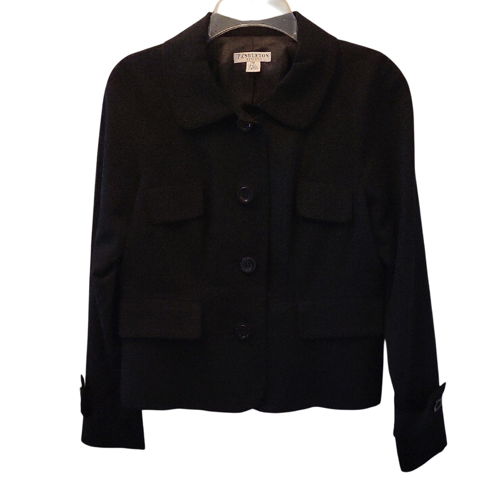Pendleton Women's Black Blazer Jacket Wool LIghtw… - image 1