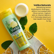 Vatika Multivitamin Shampoo Dandruff Guard Refreshing Lemon 400ml 14.73 per litre