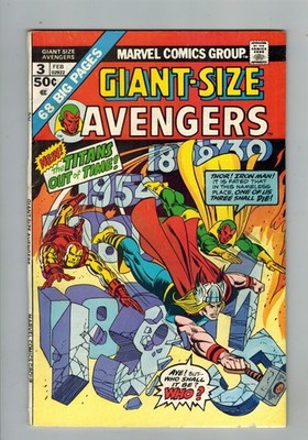 Giant-Size Avengers (1974) #   3 (5.0-VGF) (635039) 1'' spine split 1975