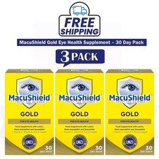 MacuShield Gold 90 Capsules 90 Day Supply Eye Health Supplement - PACK OF 3