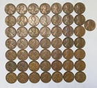 1928 d lincoln wheat cent penny 1c - lot of 50 - free shipping