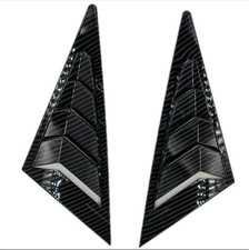 Pair For 06-11 Honda Civic Carbon Fiber Front Quarter Window Louver Shutter Trim