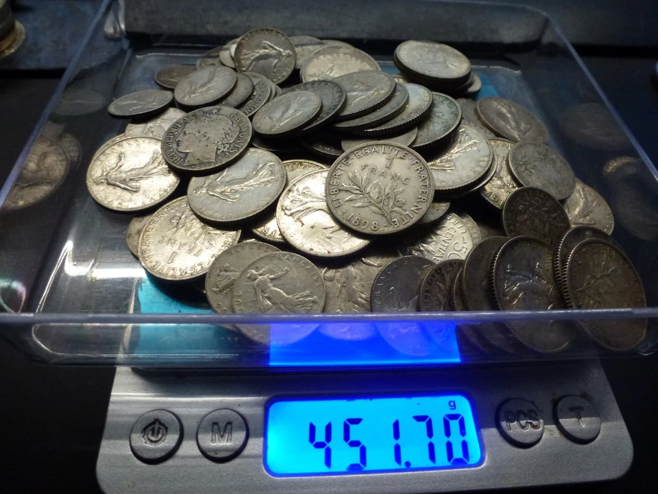 lot de pièces Semeuse diverses début XXème,poids 450g - Photo 1/1