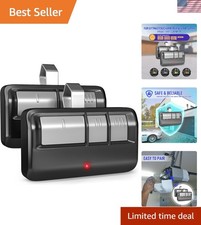 Universal Garage Door Opener Remote - 2 Pack with Visor Clip Ergonomic Design