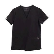 FIGS Women  s Casma Three-Pocket Scrub Top Black Size Small Style FW1100