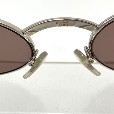 Vintage Cartier Trinity Wood Sunglasses in Silver and Gold  display picture 1