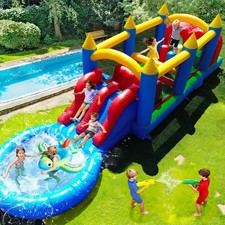 9M Commercial PVC 10-In-1 Inflatable Obstacle Course Bounce House Sports Castle