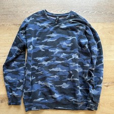 Athleta blue camo crewneck sweatshirt