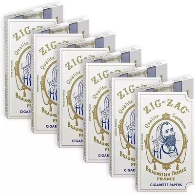 ZIG ZAG Rolling Papers - Original White 70 mm Paper - 32 Count Pack of 6