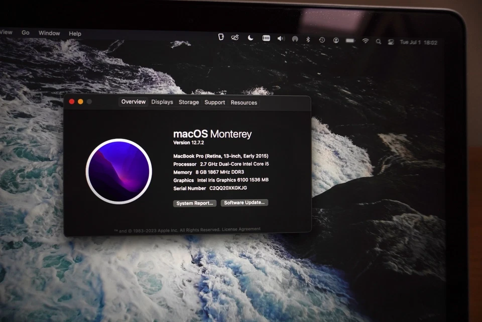 Macbook Pro (early 2015) 2.7 GHz Intel i5, 8GB ram, 1TB Evo SSD, new battery - Image 4 of 4