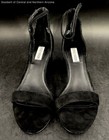 Steve Madden Irenee Black Suede Low Heel Ankle Strap Shoes Size 9 — photo 1