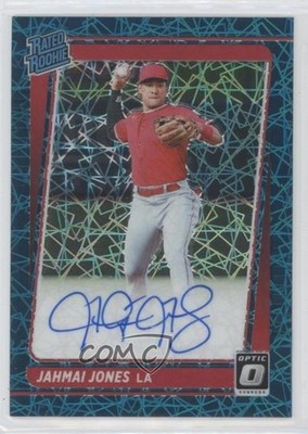 2021 Panini Donruss Optic Teal Velocity Prizm 35/35 Jahmai Jones Auto RC 1m8