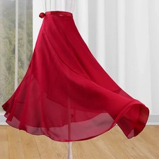 Adult Long Wrap Chiffon Ballet Skirt Women Ballet Dress Ballet Dance Costume