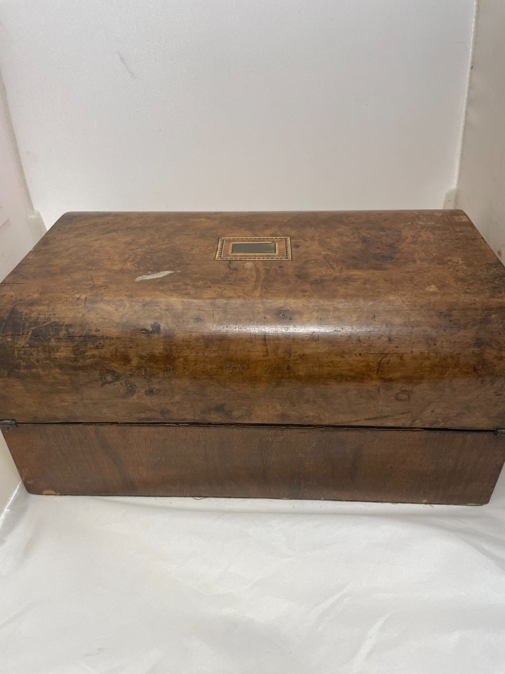 Domed Walnut Writing Slope 35 cm wide with key [HM] | eBay UK